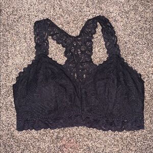 Maurices Black Lace Racerback Bralette